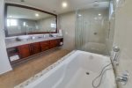 Master bath with tub and shower